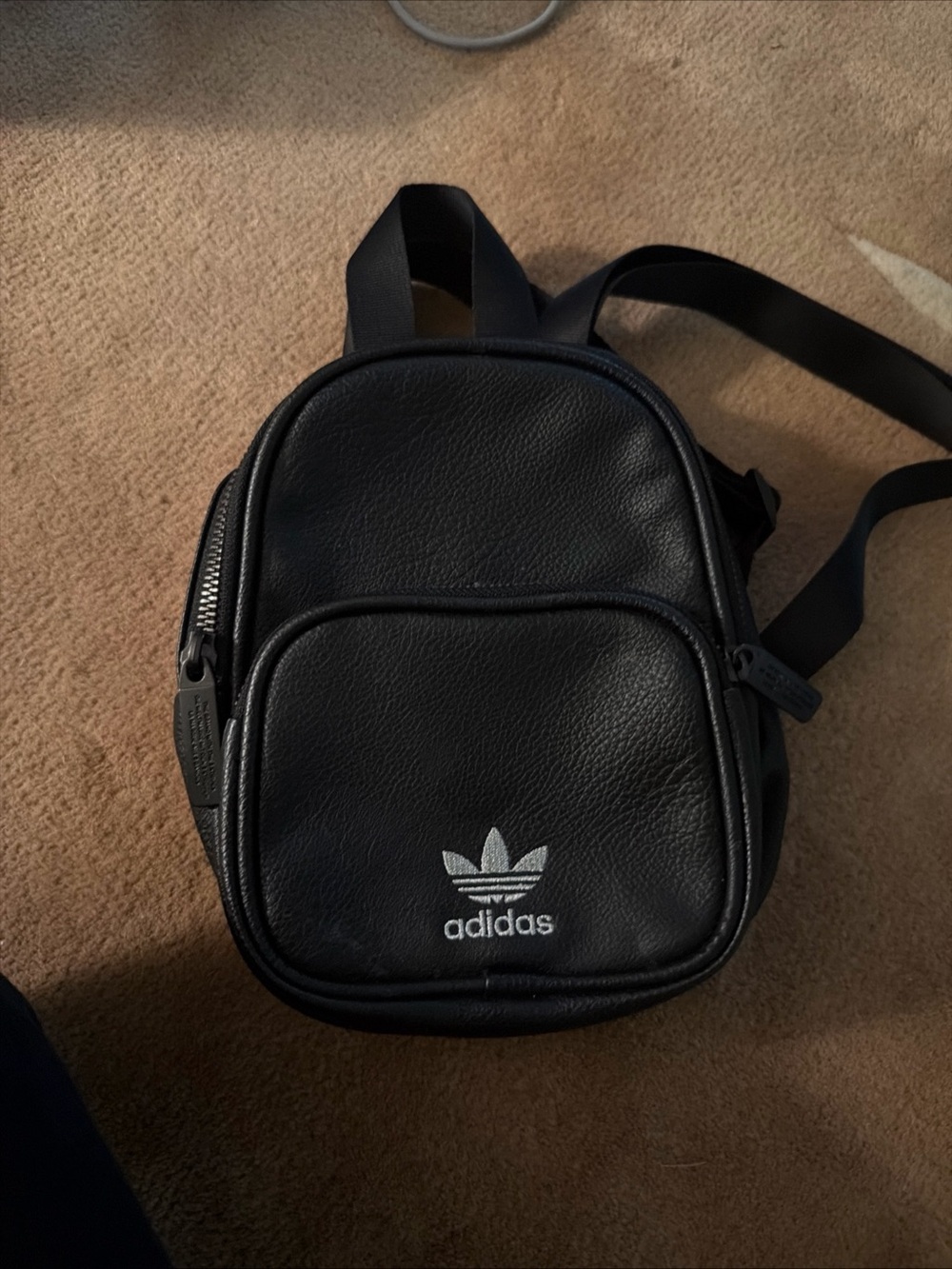 adidas Black Mini Sling Belt Bag with Trefoil Logo
